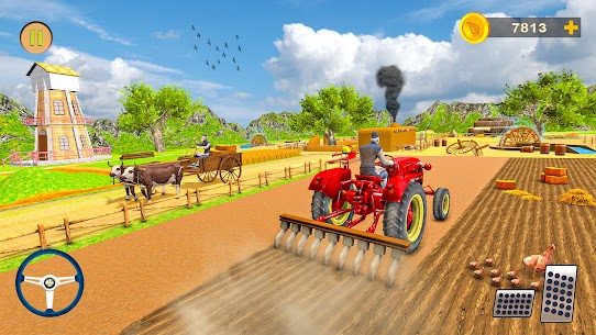 Real Farm Tractor Trailer Game v2.0.3 MOD APK (Unlimited Money) Free For Android 1