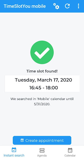 Android application TimeSlotYou screenshort
