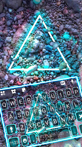 Android application Neon Stone Pyramid Keyboard Ba screenshort