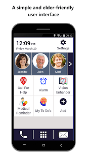 Senior Safety Phone – Big Icons Launcher 1