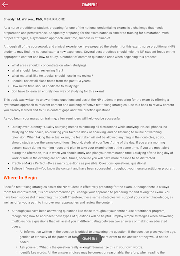 Screenshot of Family Nurse Practitioner Q&A