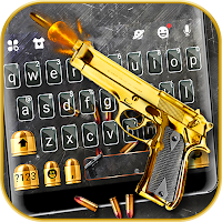 Тема для клавиатуры Golden Shooting Gun
