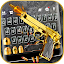 Golden Shooting Gun Keyboard T