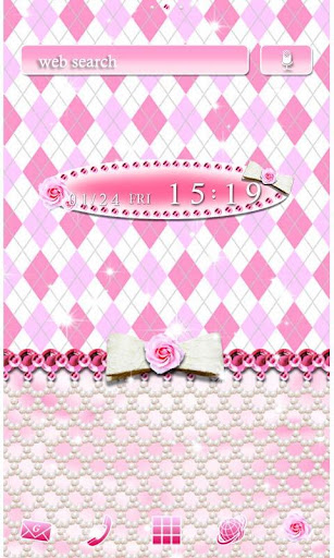 Android application Pink Argyle Theme +HOME screenshort