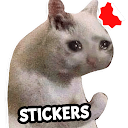Katze Meme Aufkleber WASticker