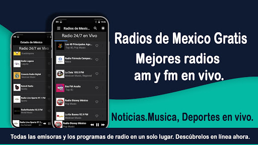 Android application Radios de Mexico AM FM screenshort