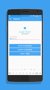 Blue Text - Keyboard + Convert Screenshot