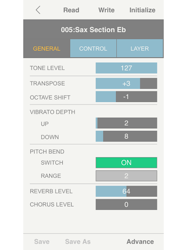 Screenshot of Aerophone Editor