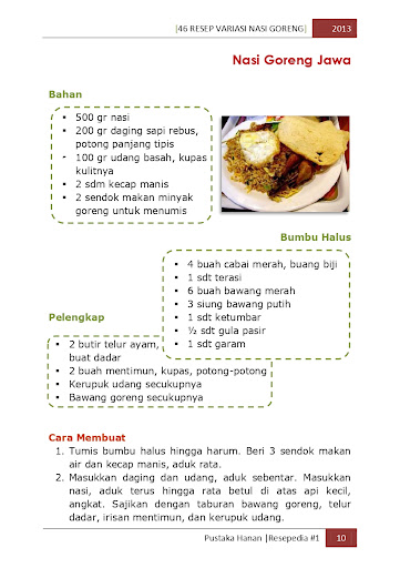 Android application Resep Variasi Nasi Goreng screenshort