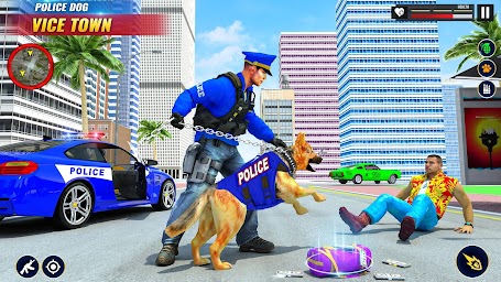 US Police Dog City Crime Chase