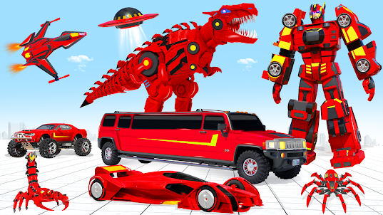 Limo Car Dino. robot permainan