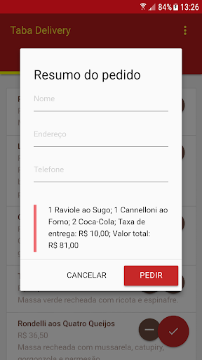 Taba Delivery Screen 3
