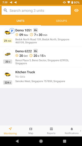 Android application BestTrack screenshort