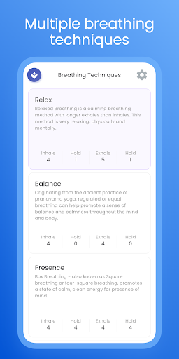 Screenshot of Breathe to Relax: Affirmations