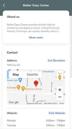 Android application Better Days Center screenshort
