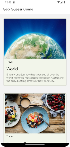 Android application Geoguessrgame screenshort