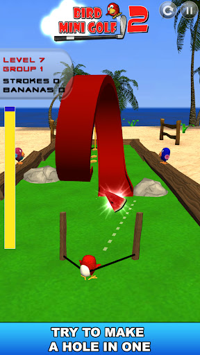 Android application Bird Mini Golf 2 – Beach Fun screenshort