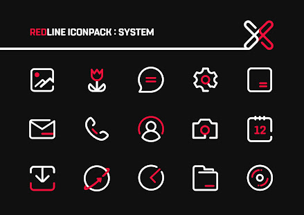 RedLine Icon Pack LineX v3.1 APK Patched