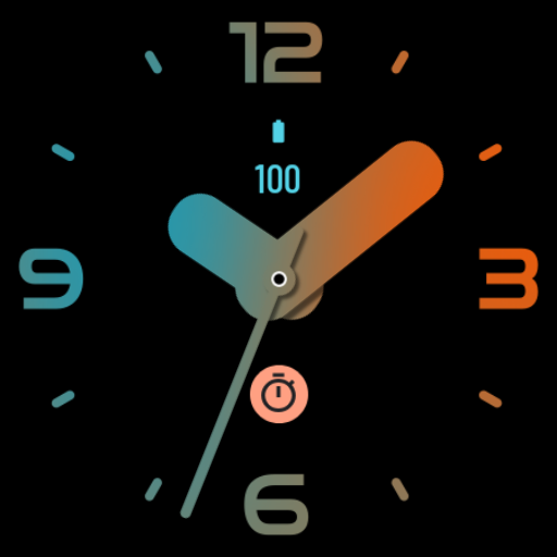 Huge Blue Orange Watch Face screenshot 3