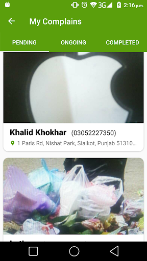 Android application Sialkot Waste Management screenshort