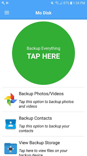 Android application Mo Disk screenshort