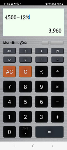 Android application MathBird Calculator screenshort