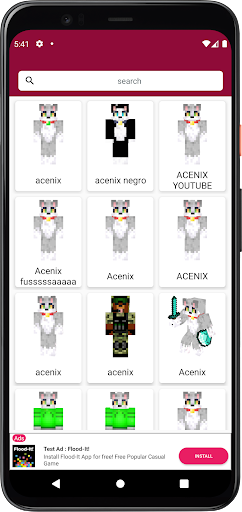 Skin de Acenix Minecraft PE Screen 3