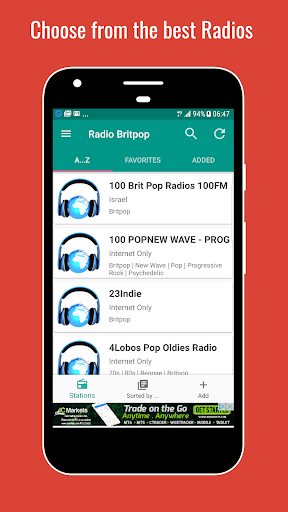 Britpop Music Radio Screen 3