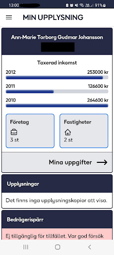 Min Upplysning Screen 2