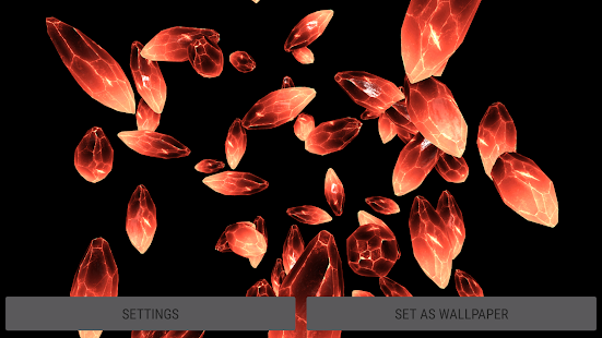 Crystals Particles 3D Live Wal Captura de pantalla