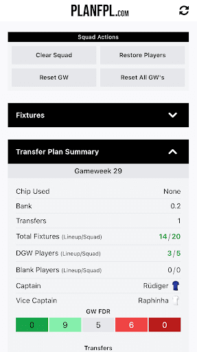 Screenshot of Plan FPL