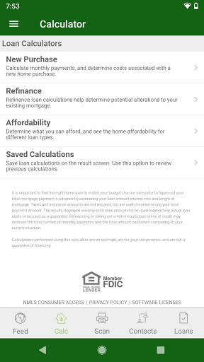 My Arbor Bank Mortgage Screen 2