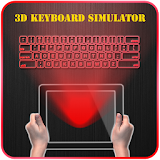 Hologram keyboard simulator 3D icon