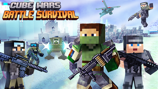Cube Wars Battle Survival MOD APK (Premium/Unlocked) screenshots 1