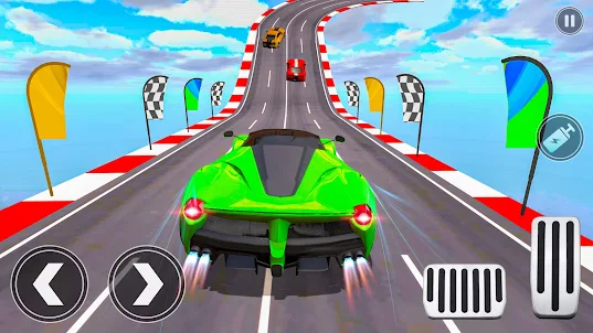 汽車特技駕駛遊戲：超級坡道汽車賽車