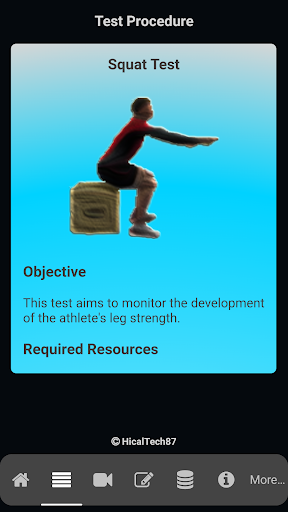 Squat Test Screen 2