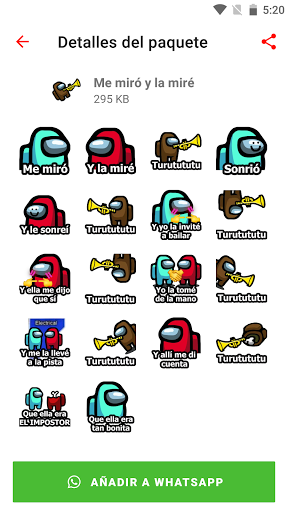 Among us whatsapp stickers deals