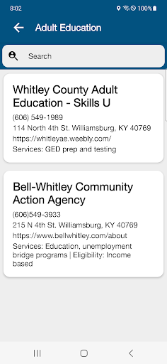 Whitley County Resource Guide Screen 2