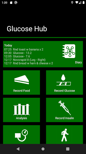 Android application Glucose Hub screenshort