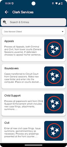 Putnam TN Circuit Court Clerk Screen 2