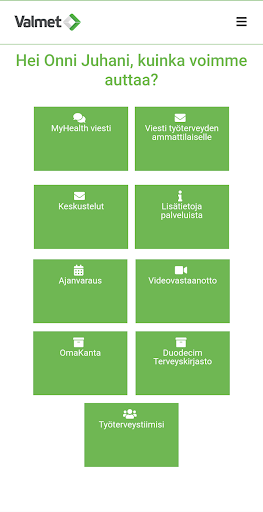 Valmet MyHealth Screen 2