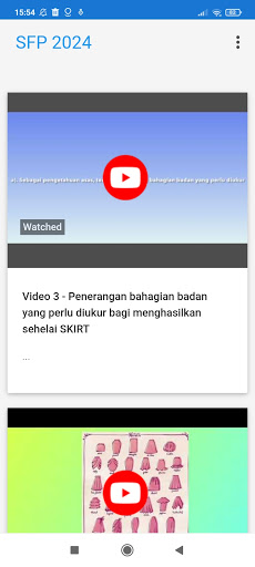 Android application SFP 2024 screenshort