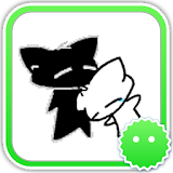 Stickey White Black Fox icon