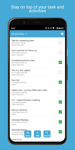 Claritysoft CRM Screen 3