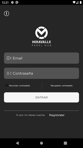 Android application Miravalle Padel Hub screenshort