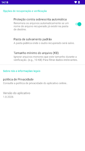 Recuperar Áudio e Gravação