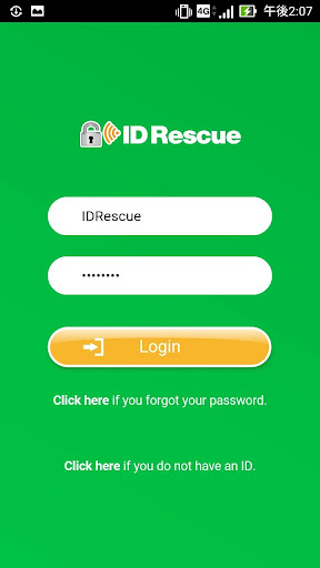 Android application IDRescue screenshort