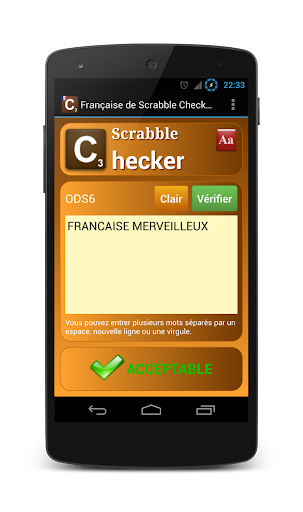 Word Checker - French (for SCRABBLE)  screenshots 2