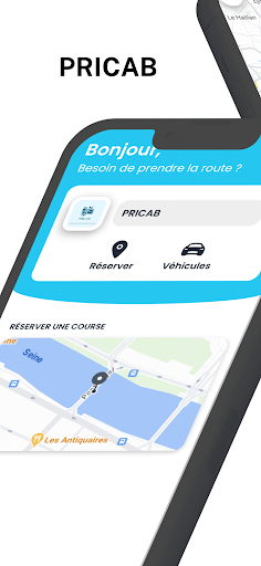 Android application PRICAB screenshort