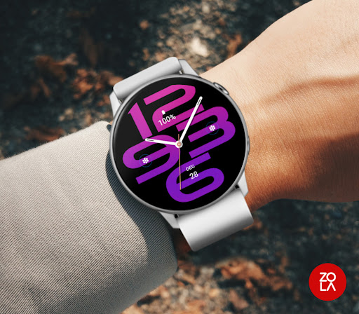Strong Pink Purple Watch Face Screen 3